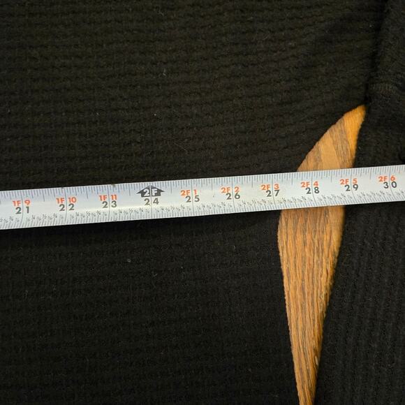 We the Free People Kitty Sz L Thermal Mock Cowl Neck Tunic Pullover Black - Picture 7 of 12